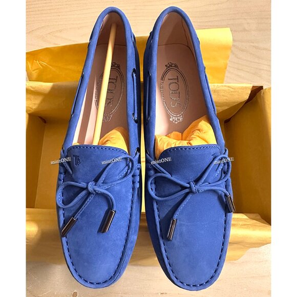 NEW Tod's Eye/Lace Royal Blue Moccasin size 37